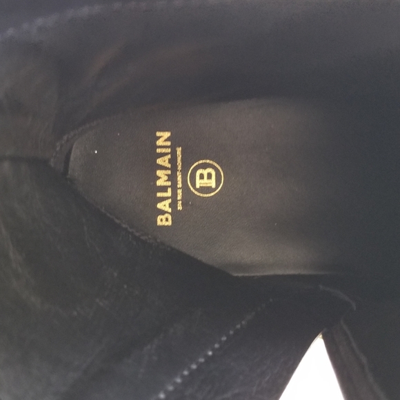 Balmain Ranger Army Leather Combat Boots Black Size 38.5 - Picture 5 of 11